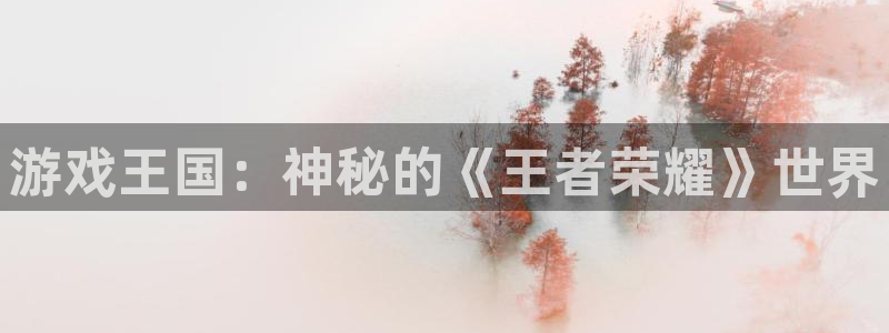 优贝娱乐4主管：游戏王国：神秘的《王者荣耀》世界